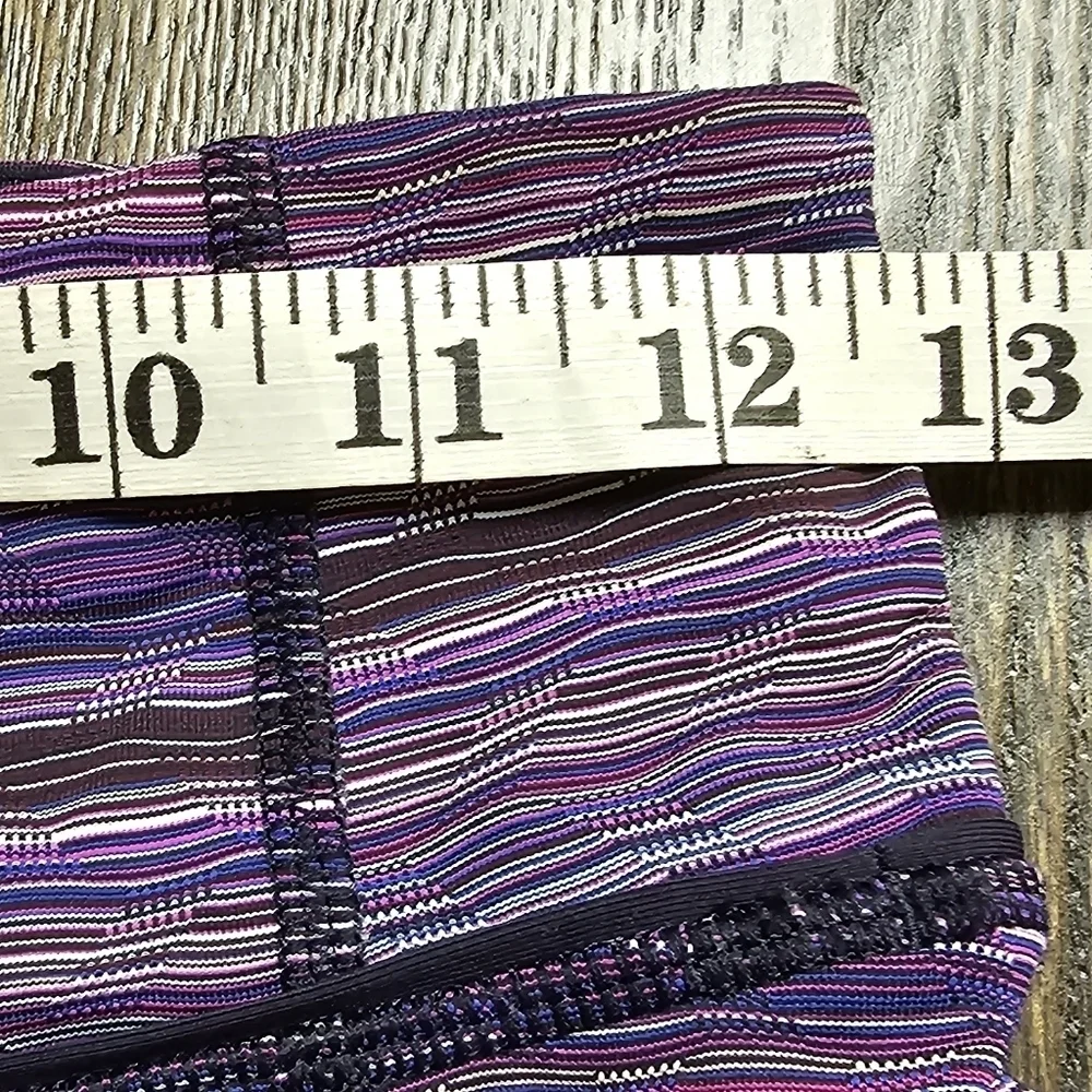 Lululemon Pace Rival Crop Leggings Space Dye Twist Ultra Violet Multi Size 4